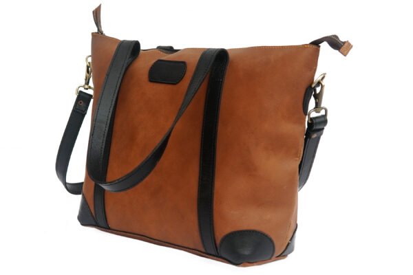 Large Tote Bag - Brown/Black