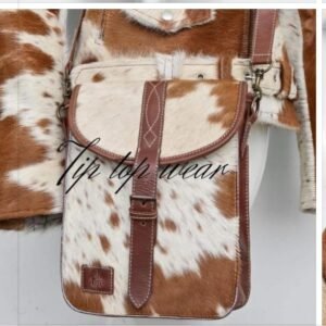 Cowhide Crossbody Handmade Bag -Unisex